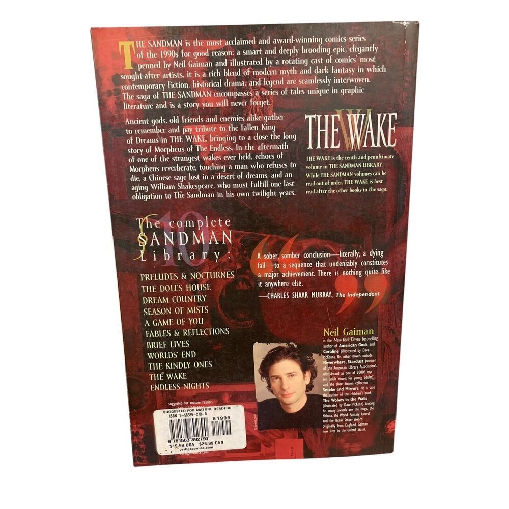 The Wake Paperback Neil,‎ Muth, Jon J., Gilmore, Mikal, Zulli, Mic - Picture 2 of 4